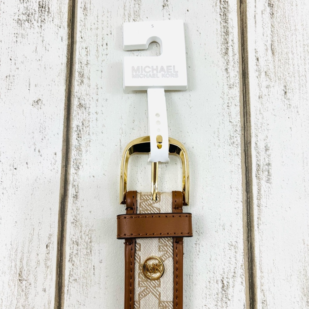 Michael Kors Women’s Signature Canvas Belt Small - Picture 8 of 11